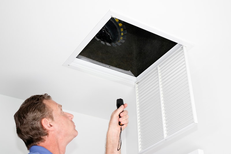 Person Looking At Ducts
